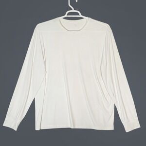 Zyia Active White Ribbed Long Sleeve Performance Shirt Women's 3XL Base Layer